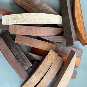 Exotic hardwood pieces for woodworking