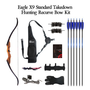 Sanlida Eagle X9 58’’ Hunting Recurve Bow and Arrow Kit